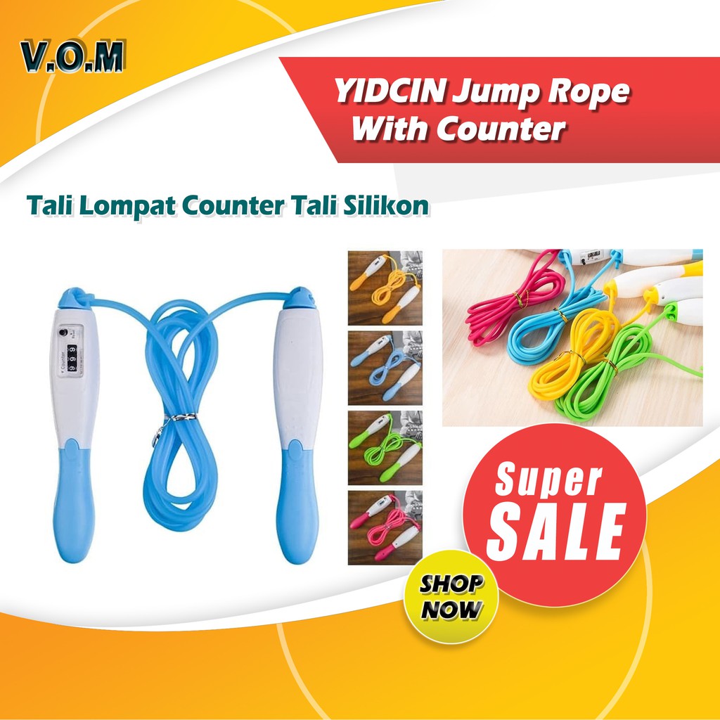 VOM YIDCIN Jump Rope With Counter - Tali Lompat Counter Tali Silikon 0624