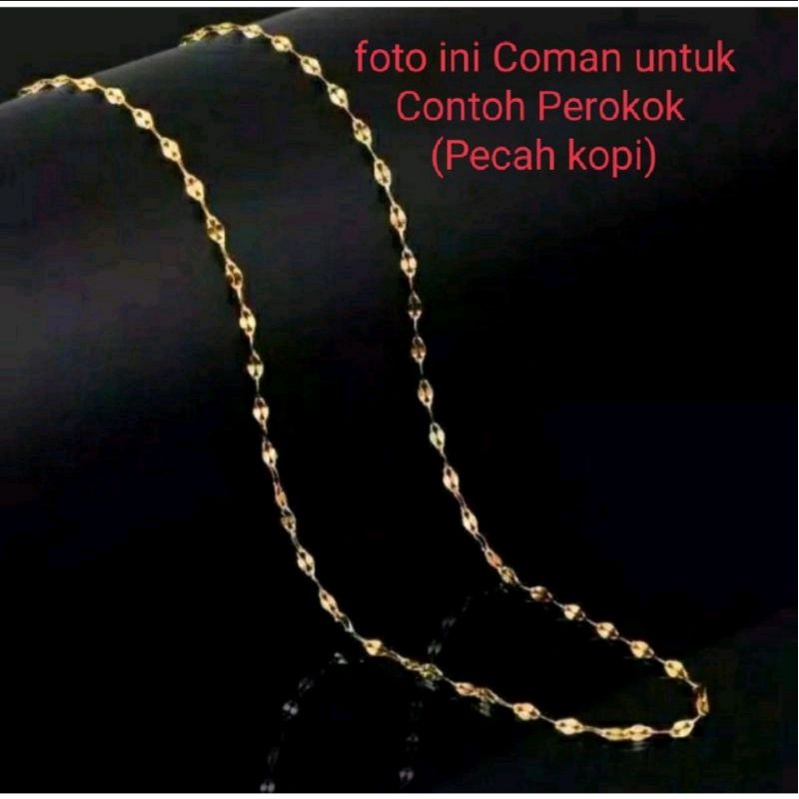 kalung titanium Emas Pecah kopi Piria Wanita