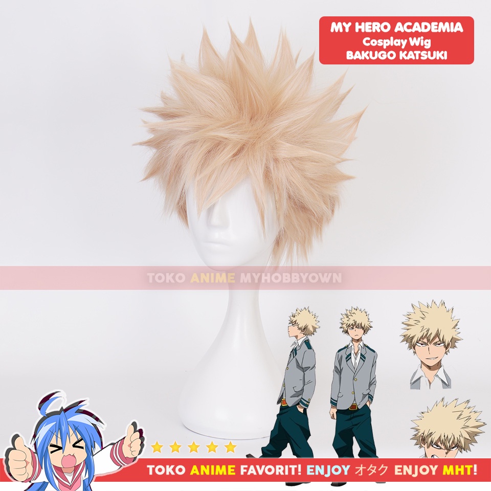 Wig Cosplay Anime Boku no Hero Academia : Bakugo Katsuki My Hero Academia