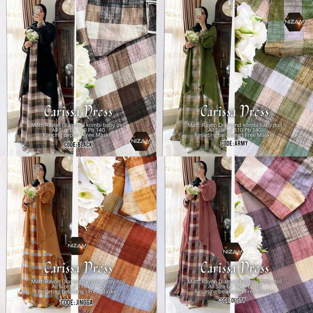 Gamis - By Carissa | Dress Muslim | Baju Gamis Wanita | Long Dress | Gamis Syari Terbaru