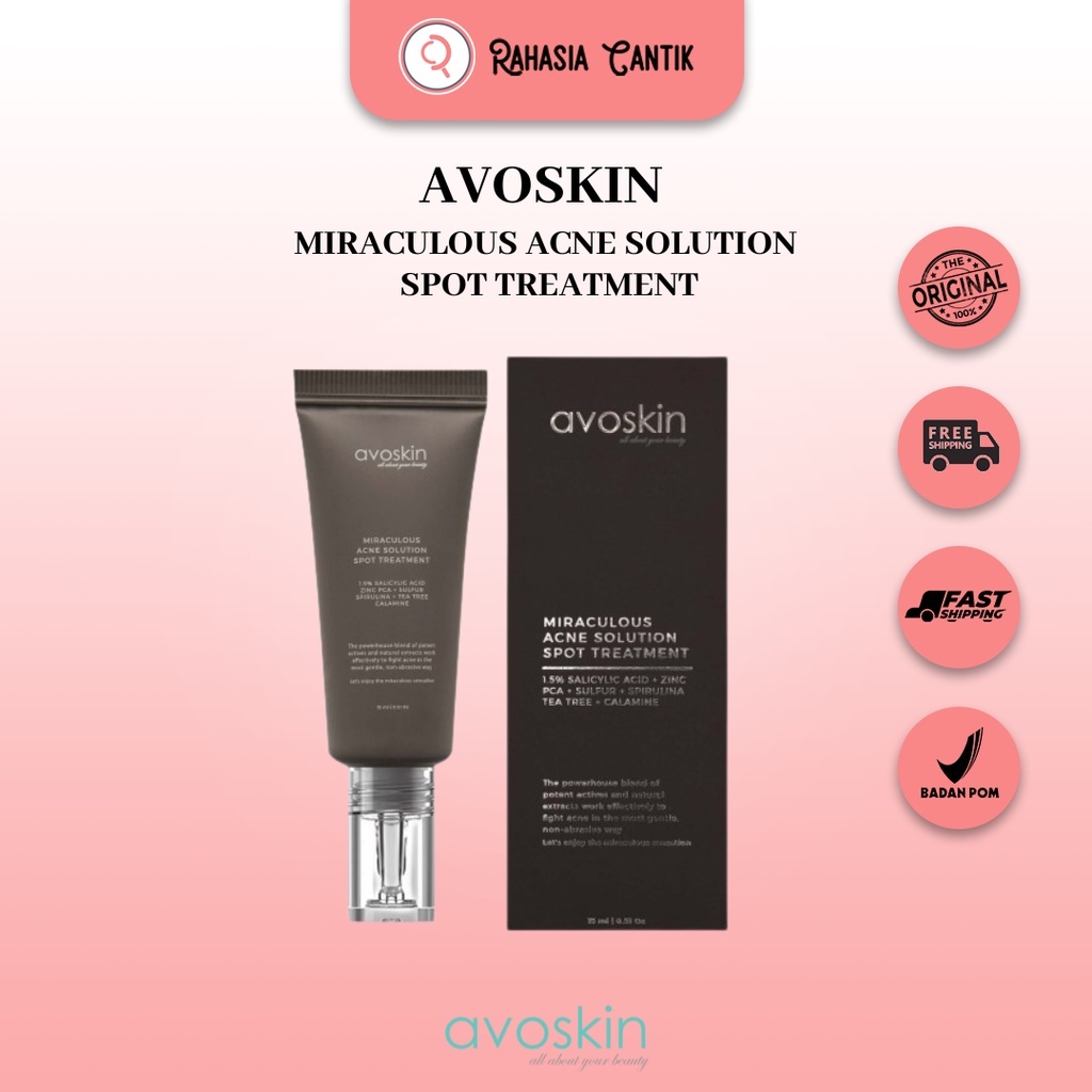 Jual Avoskin Miraculous Acne Solution Spot Treatment (15ml) | Shopee