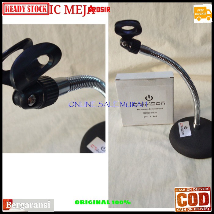 G48 Stand mic meja full besi original 100% holder mik table standing microphone mimbar podium mik penyangga mikrophone tiang pegangan Fleksible flexsible karaoke musik DJ  Bisa segala jenis MICROPHONE JAMINAN ANTI JATUH FULL BESI  Dapet holder Tinggi : 30