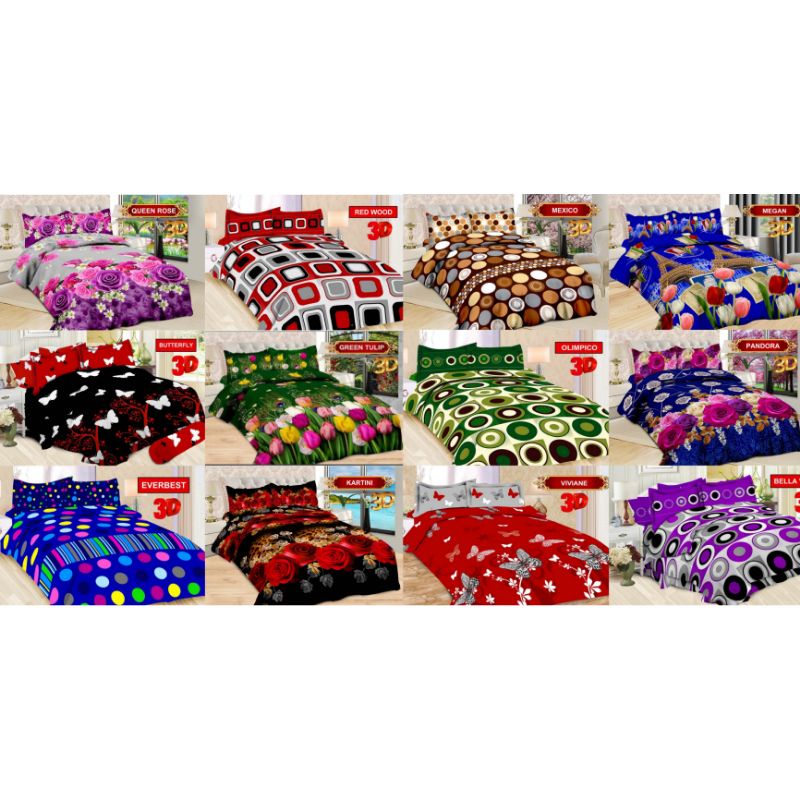 1 Set Bedcover + Sprei Bonita Rumbai KING 180x200 Samarinda