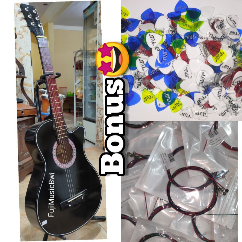 Gitar Akustik Yamaha Pemula Bonus Senar dan Pick
