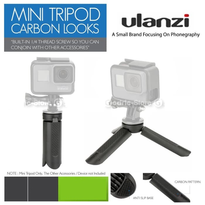ULANZI Mini Tripod Stabilizer for GoPro Mobile Smartphone HP DJI Osmo