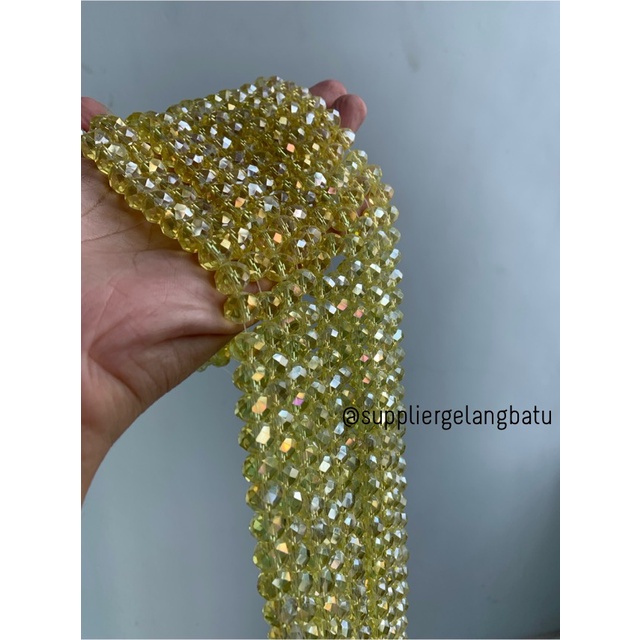 Crystal Ceko kilap 10mm yellow quartz kuarsa kuning bening kristal acc