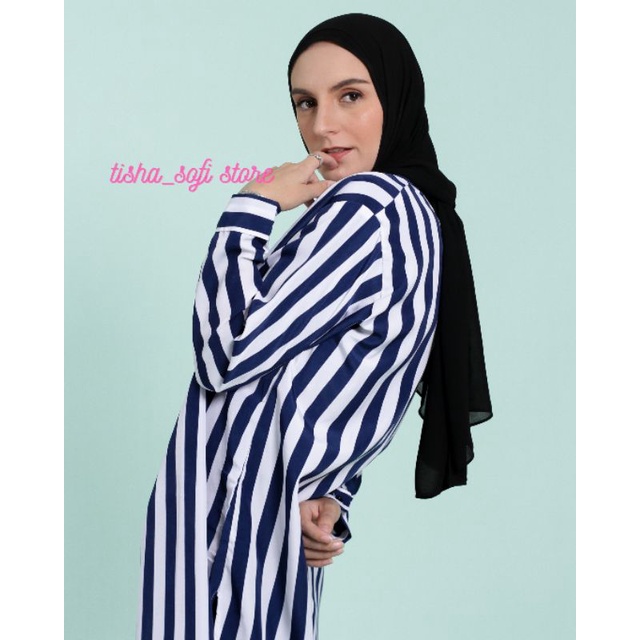 Tunik Salur Jumbo L XL XXL 3XL 4XL LD 120CM Tunik Garis Tunik Baju Kasual Baju Kerja Baju Busui Baju Murah Baju Terlaris Terbaru Dan Kekinian Gaya Retro Motif Salur Motif Garis Bahan Adem Nyaman Dipakai