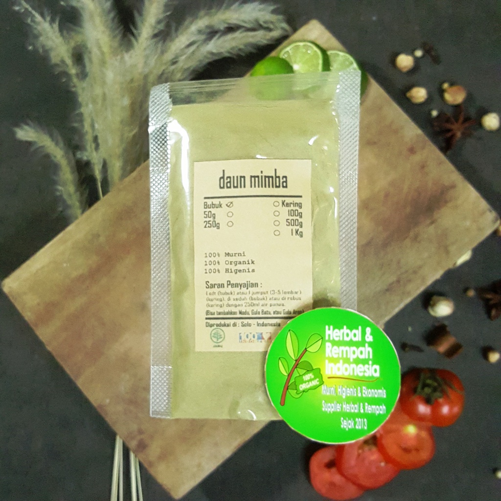 

Daun Mimba Bubuk - 100 GR / REMPAH / JSR / 100% MURNI