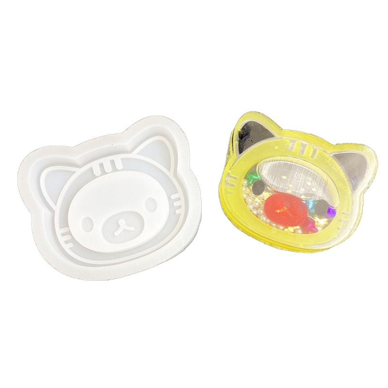 Siy Cetakan Kristal Epoxy Quicksand Bahan Silikon Bentuk Hewan Lucu Untuk Diy Craft / Gantungan Kunci