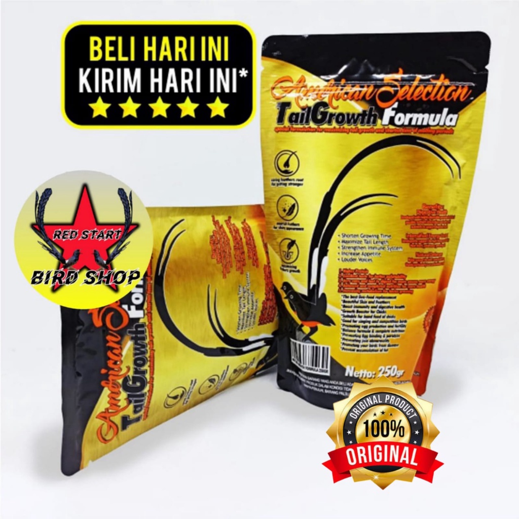 AMS AMERICAN SELECTION TAIL GRWOTH PUR VOER BURUNG MURAI BATU BULU EKOR