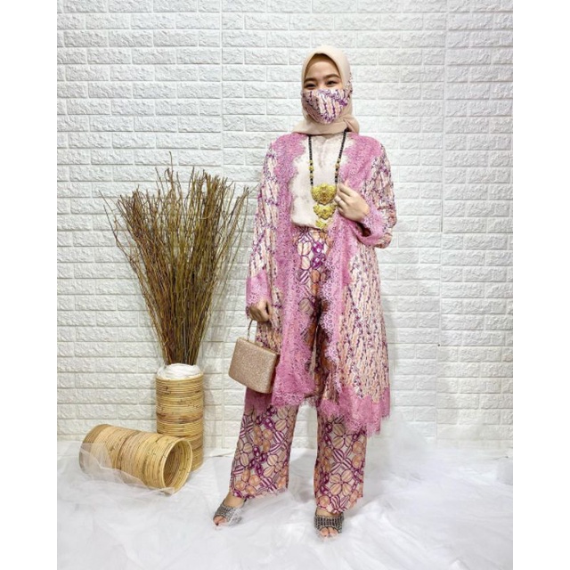 SET CELANA ANDIEN OUTER BATIK VISCOSE GIES|SET CELANA KONDANGAN|BATIK VISCOSE|SET CELANA KEKINIAN