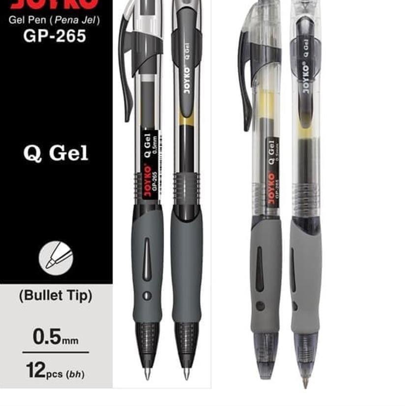 

[I02QP)⭐ gel pen gp-265 joyko isi 12pcs/lusin (hitam) @
