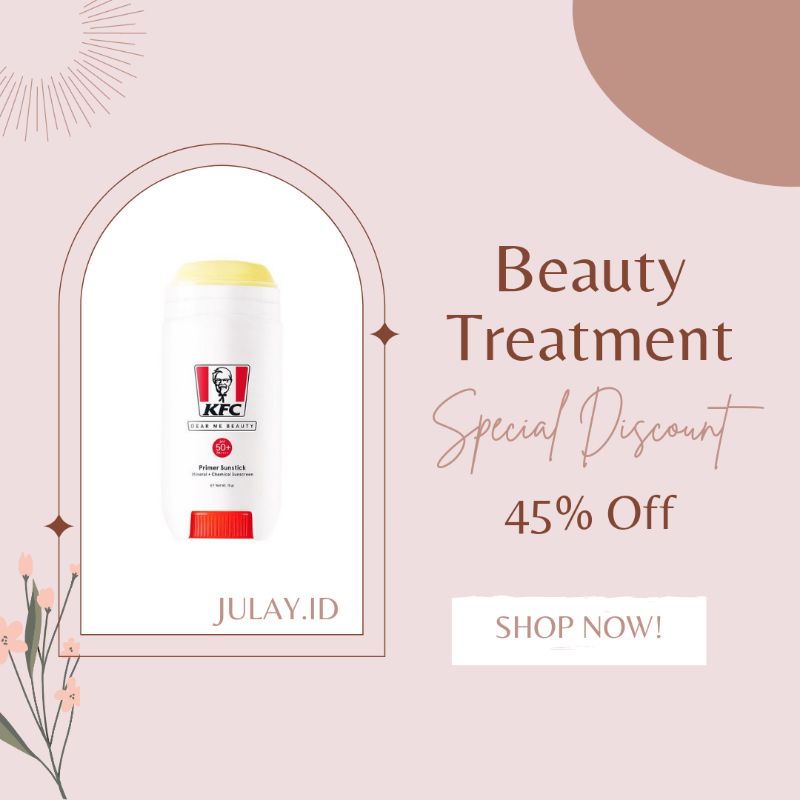 julay.id | DEAR ME BEAUTY X KFC - Primer Sunstick SPF 50+ PA++++ | UVA & UVB Protection Mineral + Ch