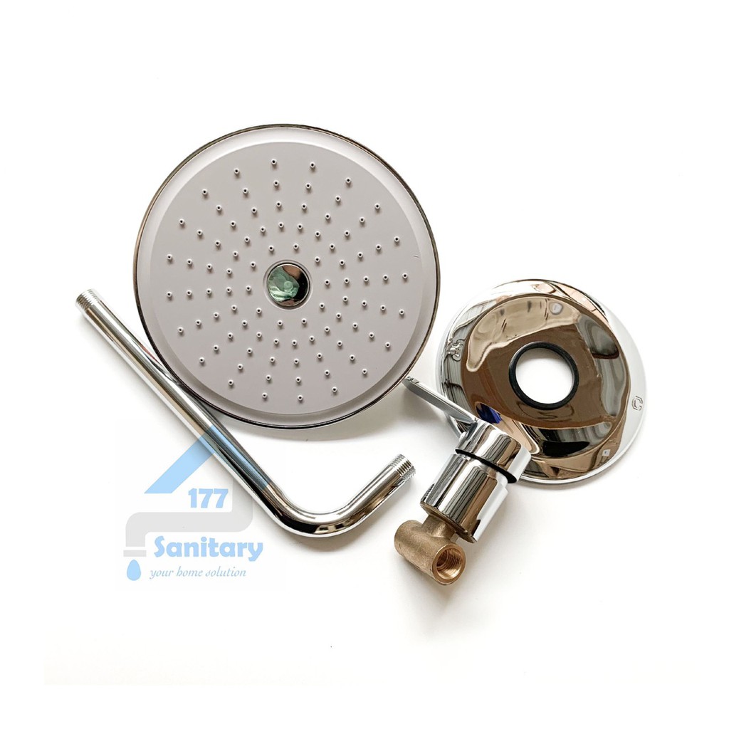 Paket Shower Tembok GEDE 818 &amp; Kran panas dingin Tanam 8023 hot cold mixer wall shower 9inch
