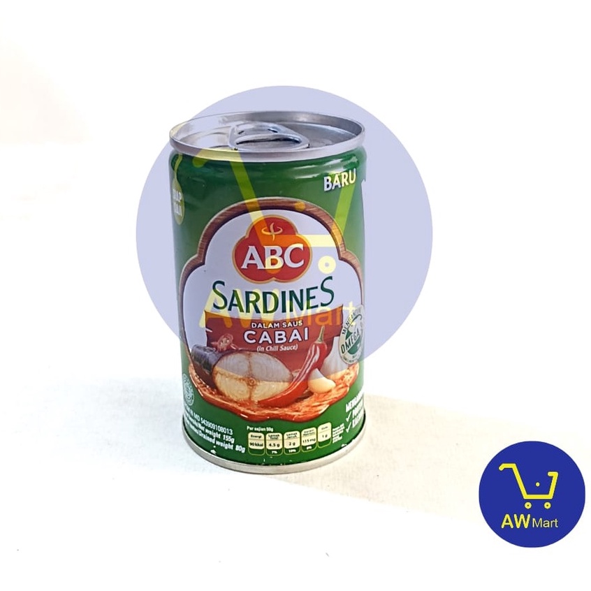 ABC SARDINES KALENG PEDASS - 155 GRAM - SARDEN ABC KALENG KECIL 155 GRAM - PEDASS