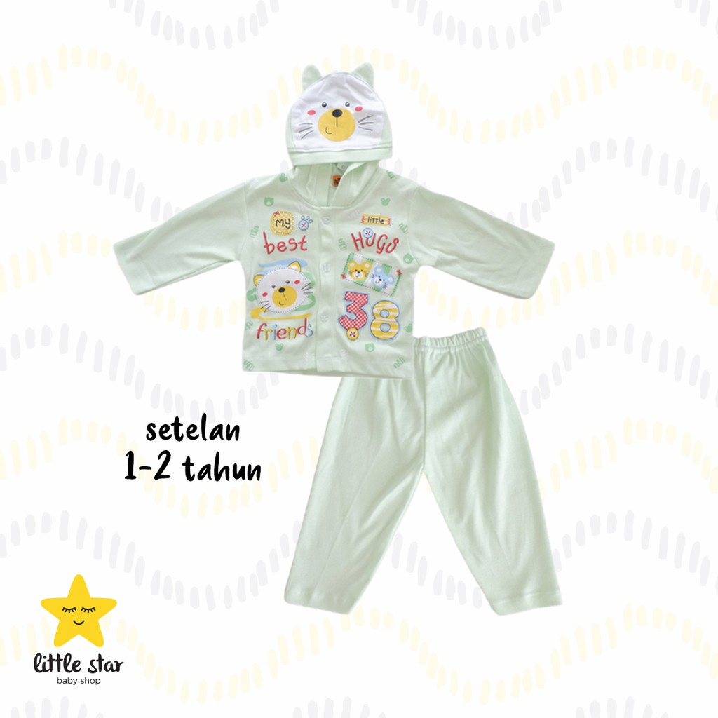 Titi House Setelan Hoodies Anak Cowok | Piyama Anak Laki | Set Baju Tidur Piama