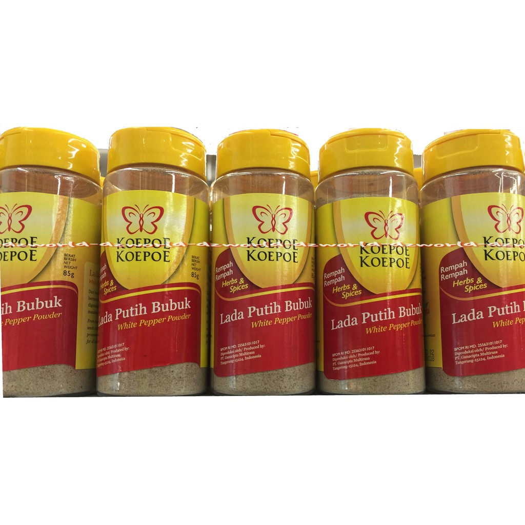 Lada Putih KoepoeKoepoe 83gr WhitePepper Powder Kupu-kupu White Pepper Bumbu Ladaputih Koepoe