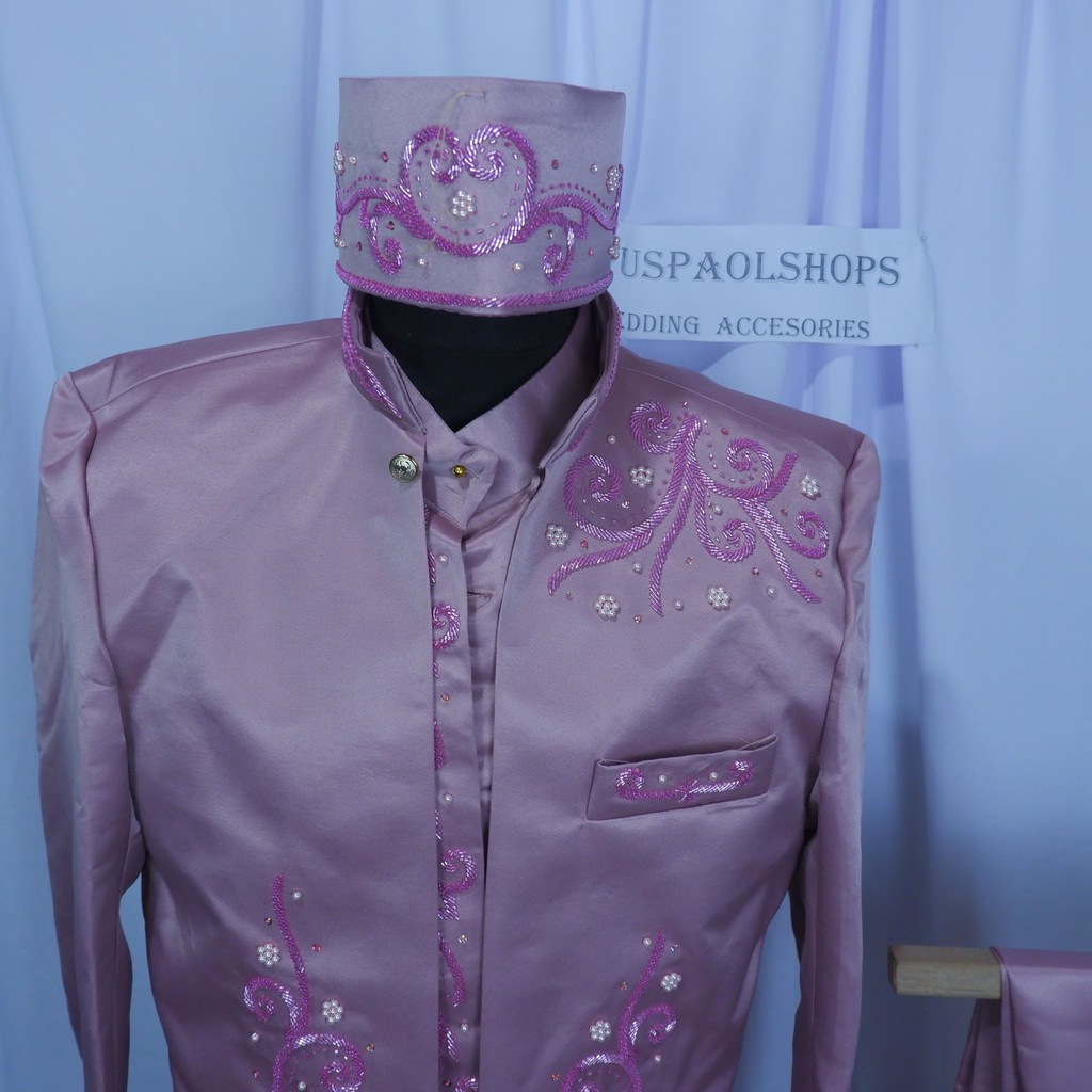 basofi  pengantin beskap  sunda   alusan  payet  jepang  asayo dusty pink