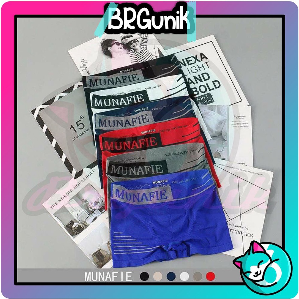 BRGUNIK Celana Boxer Pria Munafie New Motif Underwear Man Boxer Pakaian Dalam B044