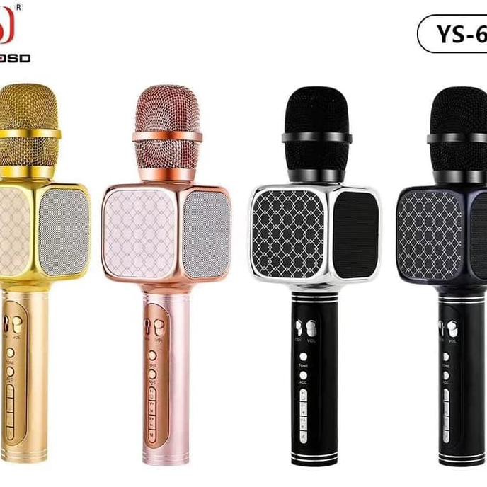 mic karaoke bluetooth yosu YS69/microphone bluetooth karaoke ORIGINAL - Rose gold, mic ys 69