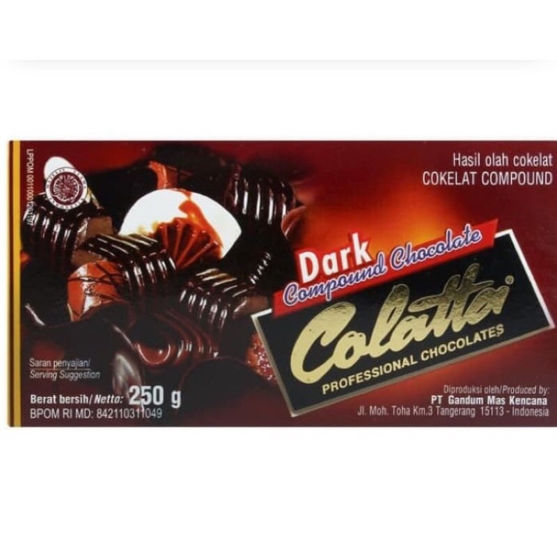 

collata dark coumpound chocolate 250gr