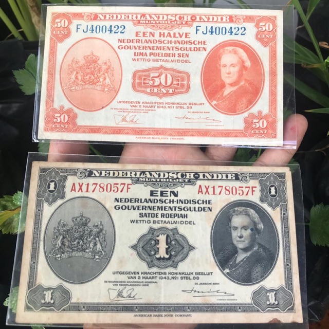 Uang Kuno Nica 50 Cent dan 1 G