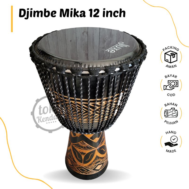 Djimbe Reggae Kendang Jimbe Jumbo 60cm Mika 12 Inch Murah Kualitas Suara Terbaik