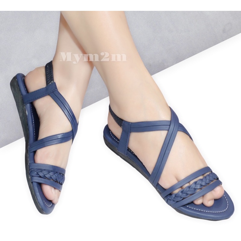 Mym2m Olivira Sandal Wanita Sandal Tali Sandal Flat