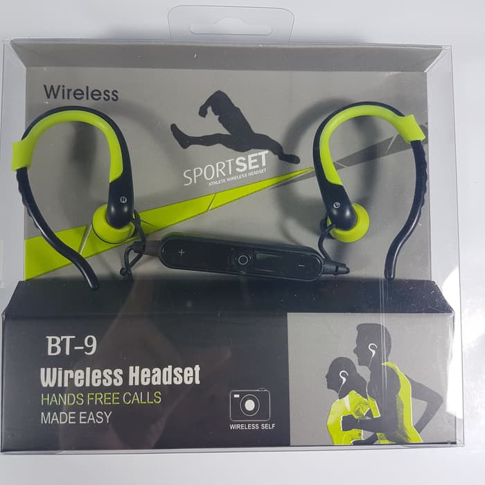 Headset Bluetooth Sport BT-9 Mic Earphone Bluetooth Sport Handsfree
