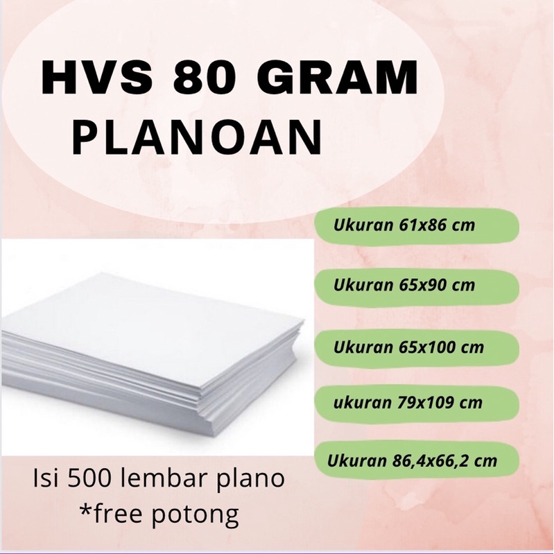 HVS 80 gram plano