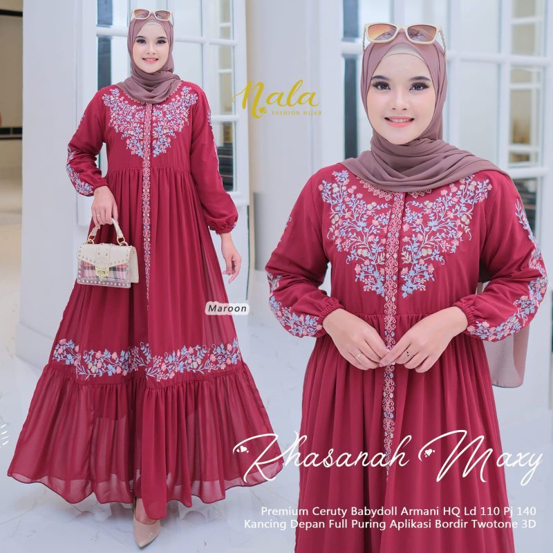 Gamis Khasana UKURAN M-L-XL-XXL Super jumbo