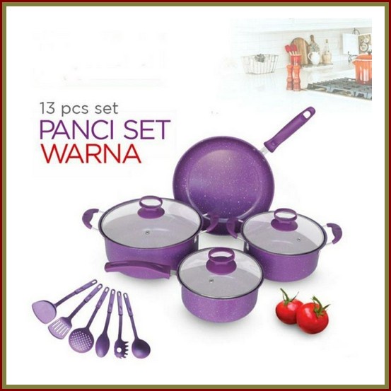 Set Panci Masak Stainless Steel Satu Set Wajan Panci Murah Tahan Lama  [Serbu Murah] Panci Set 13