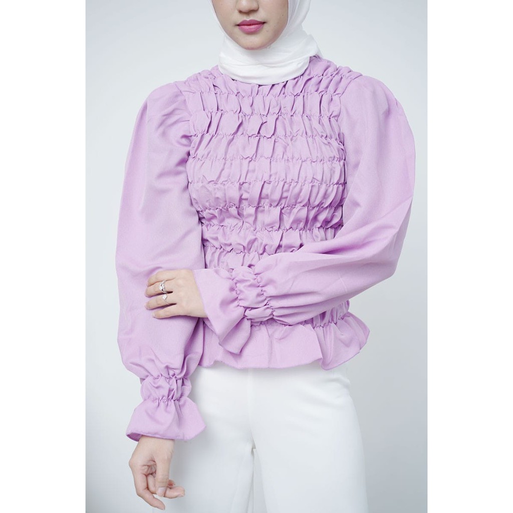 VS - Rebeca Shirred Blouse | ATASAN WANITA FASHION MUSLIM FIT TO L