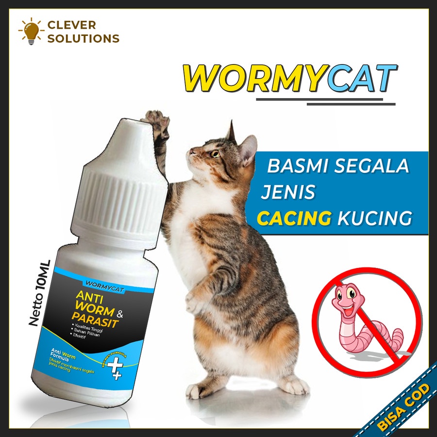 WORMYCAT Obat Cacing Kucing Obat Anti Infeksi Cacing Kucing Cat Kitten Ampuh Basmi Dan Mencegah Cacingan