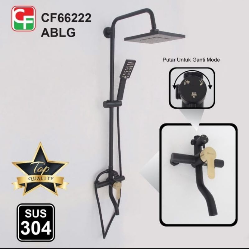 SHOWER TIANG SET BLACK GOLD CARLO FIOTINI/ SHOWER TIANG MIXER