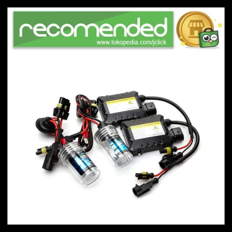 DISKON LAMPU MOBIL HID XENON H7 6000K 55W 2PCS WITH BALLAST 12V - HITAM 