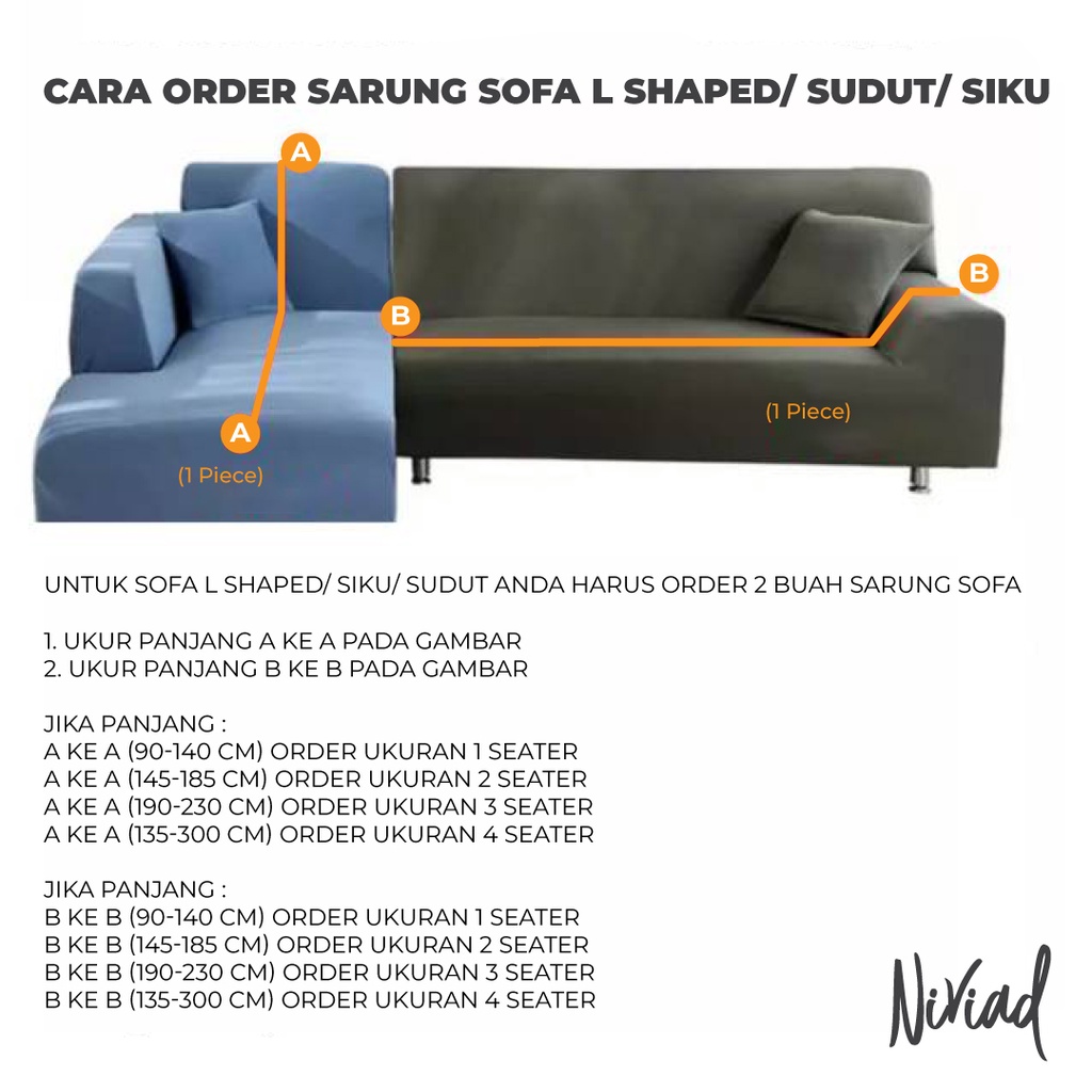 COVER SOFA TEMA POLOS 1/2/3/4 SEATER SET 1 COVER BANTAL