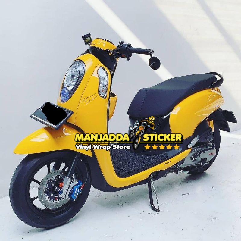 Stiker Skotlet Motor Warna Kuning Kualitas Priemium