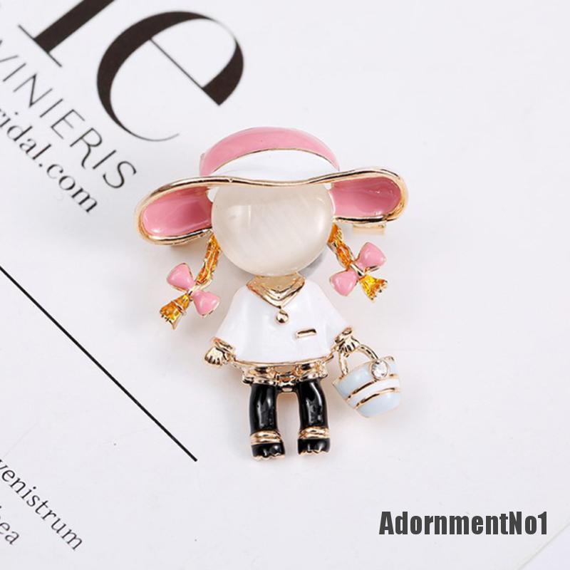 (Adornmentno1) Bros Pin Enamel Desain Gadis Untuk Wanita