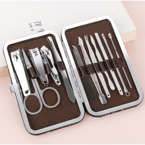 Gunting Kuku Set 12 Nail Art Set Tools Manicure Kit Pedicure Set Perawatan Kuku DL32