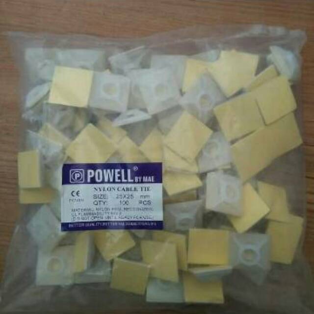 Cable Tie Mounts 25 x 25 (Pengait/Pengikat Kabel Ties)