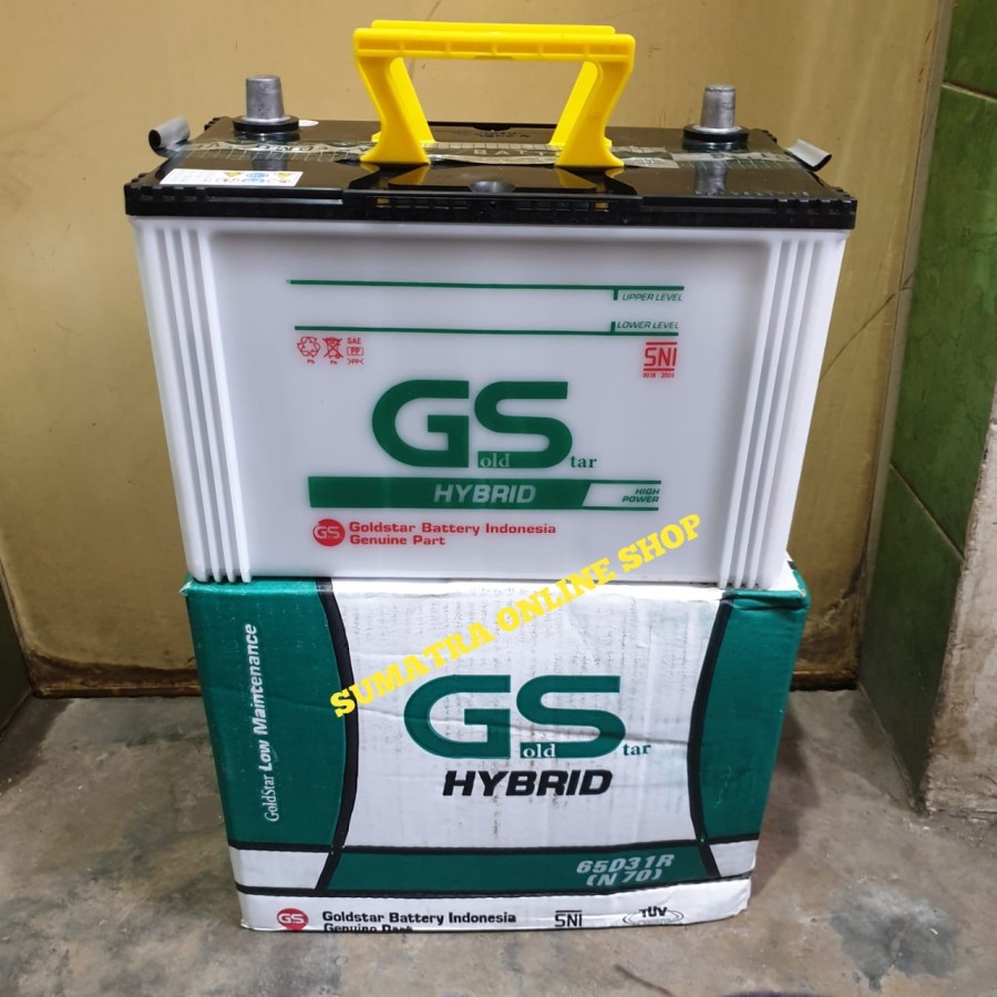 Aki Mobil / Battery GS GOLD STAR HYBRID PREMIUM 65D31R N70 12V 70AH