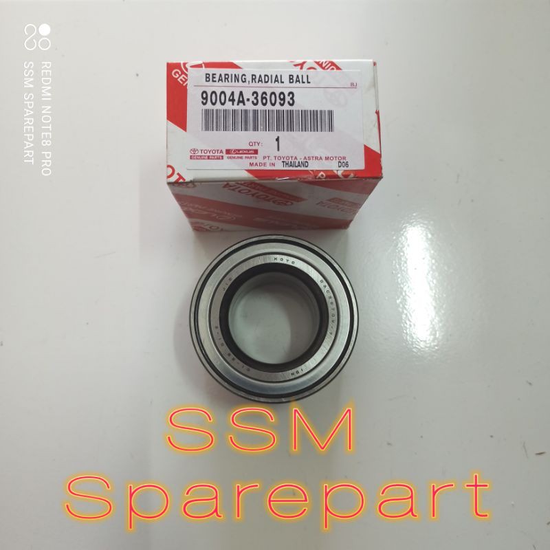 Bearing Lahar Roda Depan Toyota Avanza Modul ABS Th 2012-2017 Original 9004A-36093