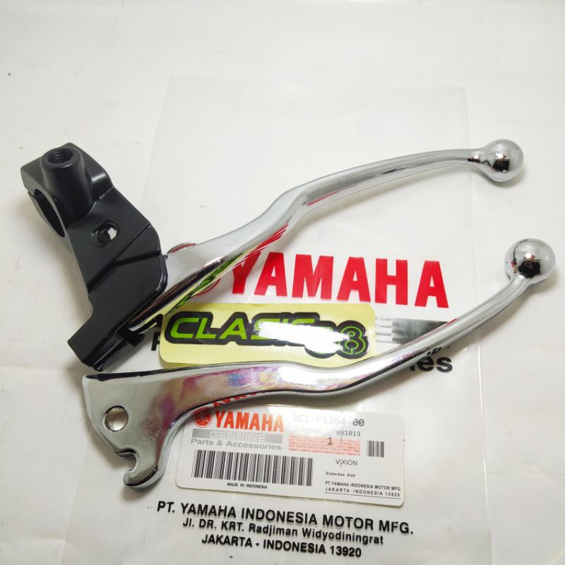 dudukan spion kiri + hendel kiri kanan vixion old vixion new R15 v3 handel rem handle kopling crom d