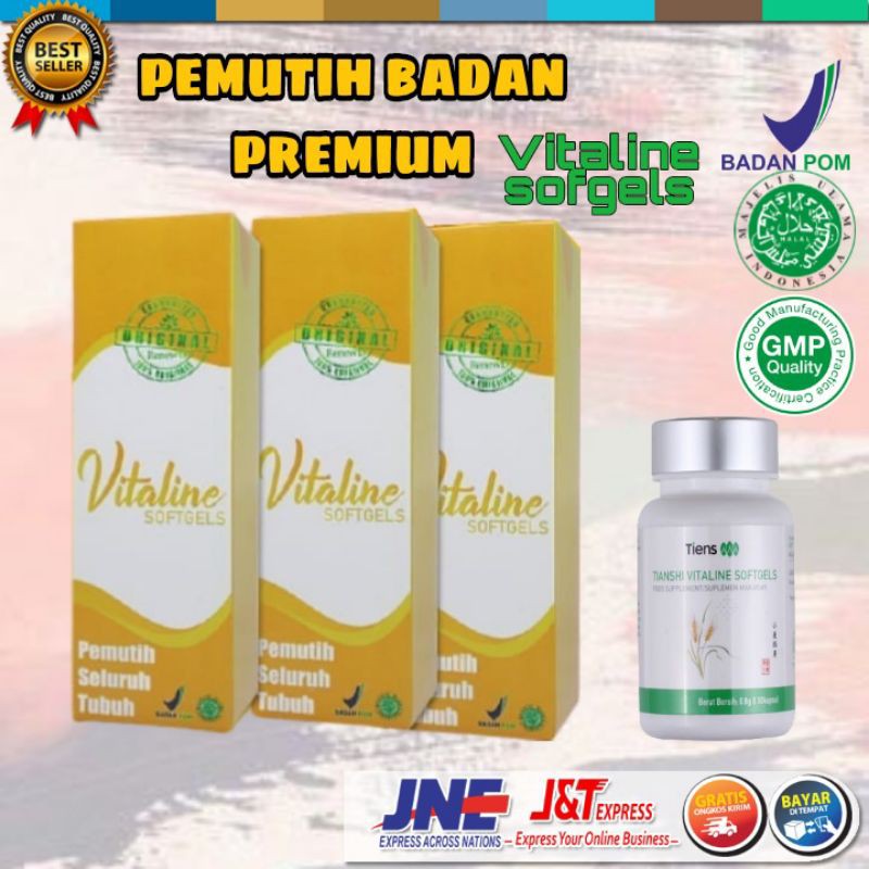 PEMUTIH BADAN PERMANEN ORIGINAL BPOM VITALINE SOFGEL TIENS PEMUTIH BADAN 100% AMPUH TERBAIK DI DUNIA