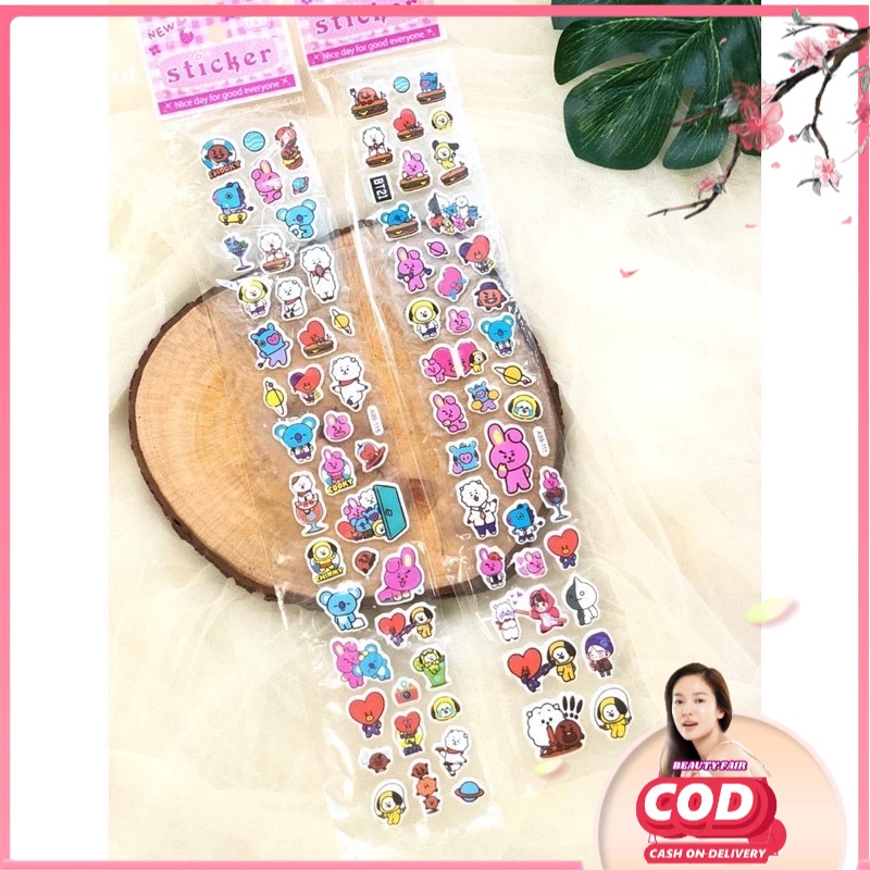 

[BF] STICKER ANAK TIMBUL BTS BT21 KPOP KOREA STIKER KARAKTER LUCU