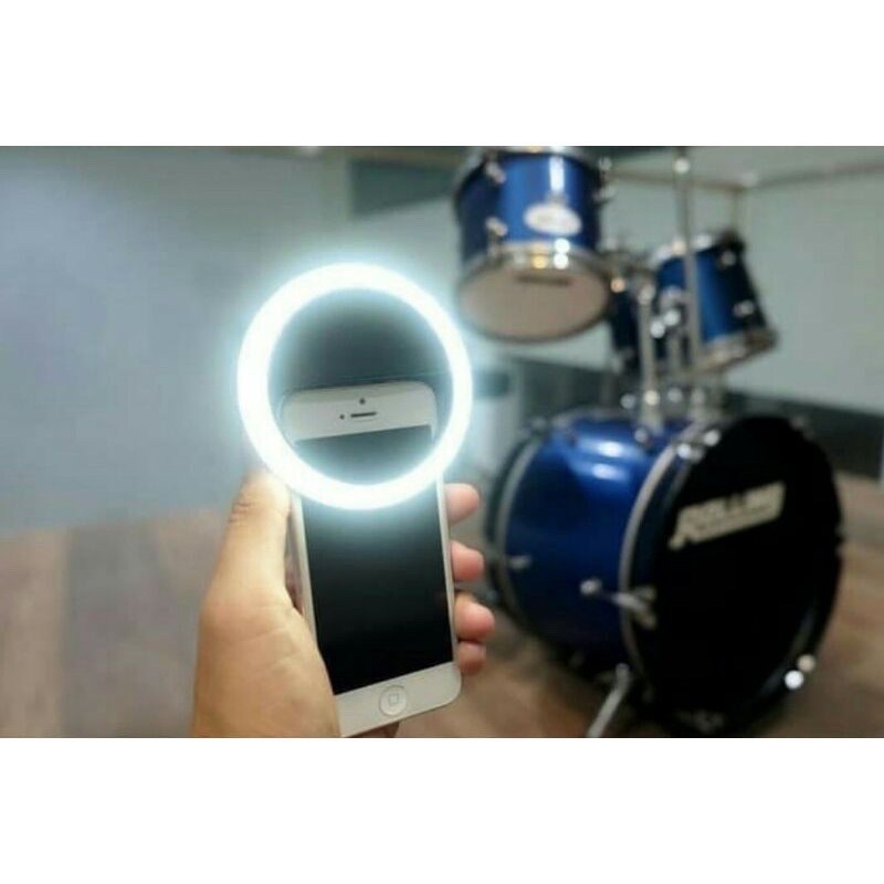 SELFIE RING LIGHT/ LAMPU SELFIE/ RING SELFIE/ RING LIGHT/ RECHARGE BATERY