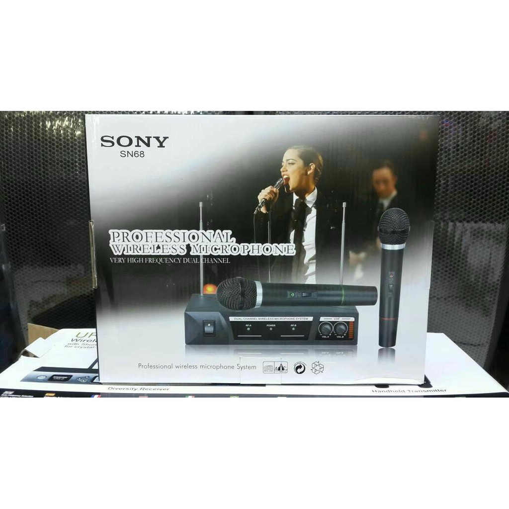 microphone sony sn 68 mic double wireless