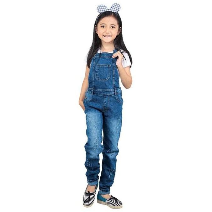 Celana Jeans Anak Perempuan - Overall jeans anak perempuan
