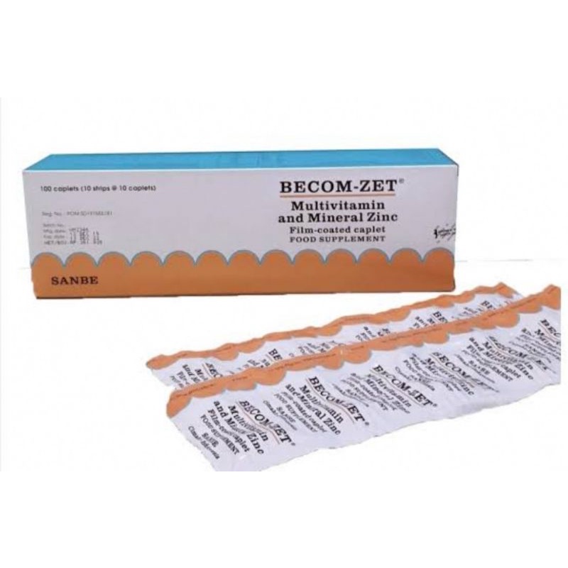 becom-zet becomzet vitamin c zinc 1 box 100 tablet